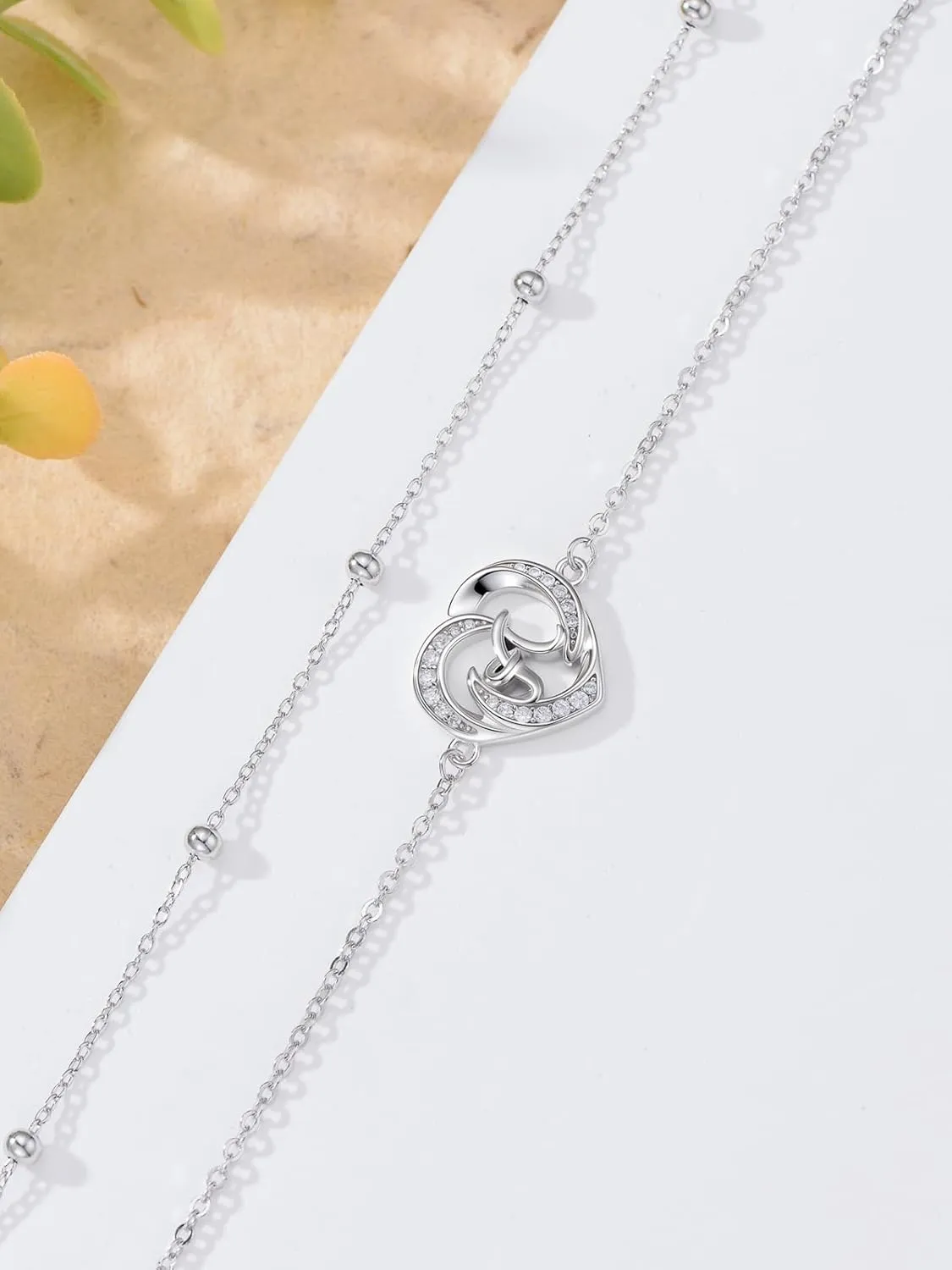 Dorunmo Initial Anklet 925 Sterling Silver Letter A-Z Layered Heart Anklet Beach Jewelry Birthday Gifts for Women