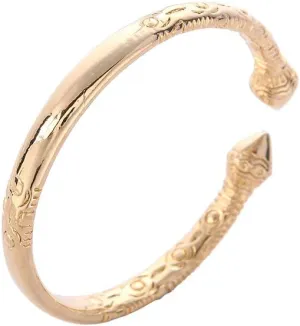 Ethiopian African Men Fashion Bangle Gold Color Opening Embossing Bangles Jewelry