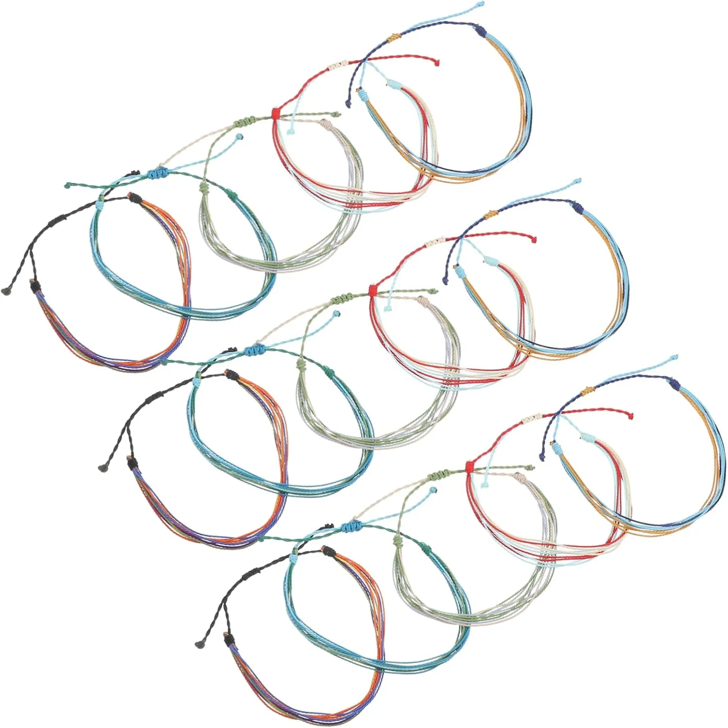 Fashionable 16pcs Woven Anklet Bracelets for Women Waterproof Leg Charm Bracelets for Occasions Random