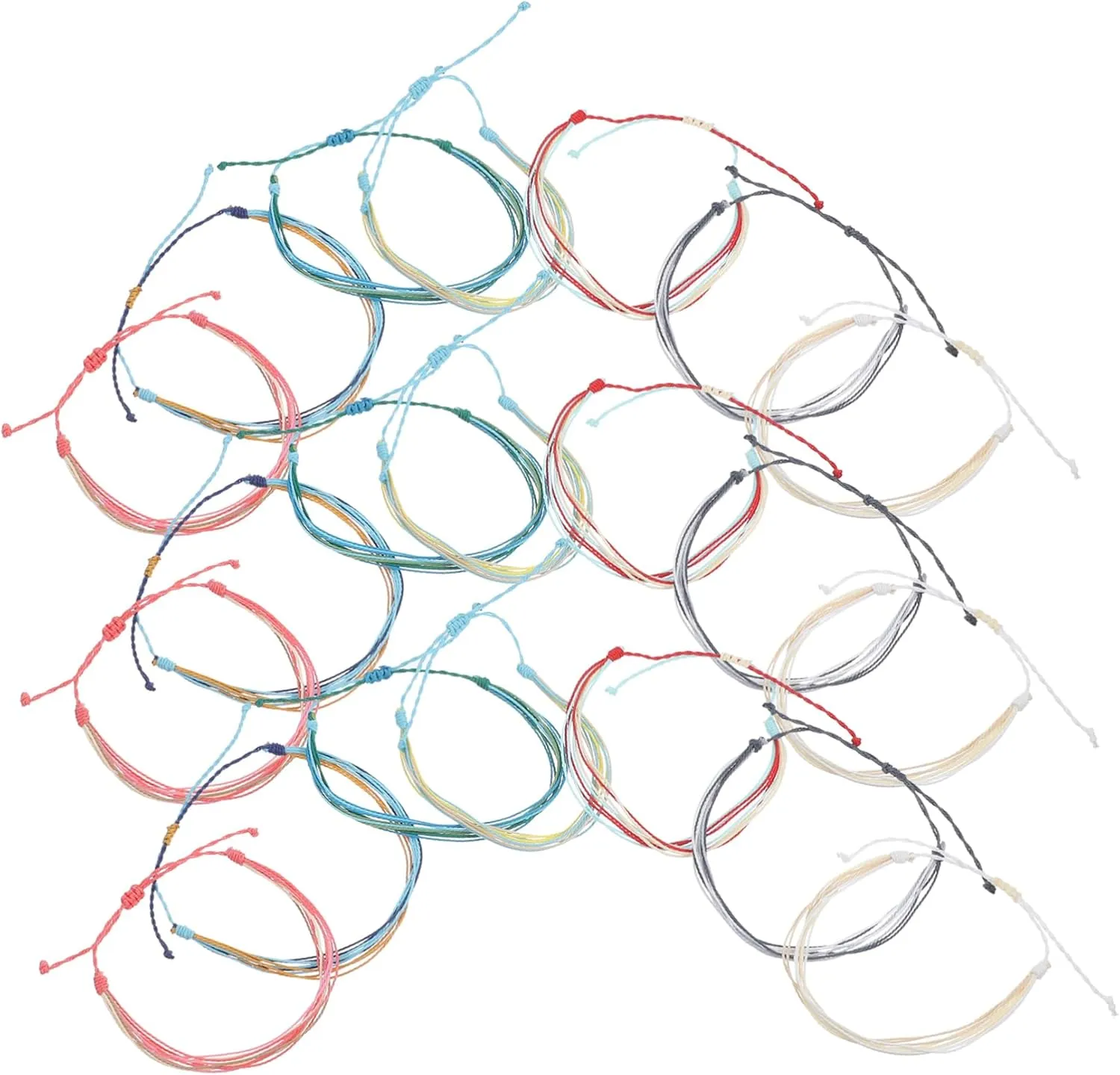 Fashionable Leg Bracelets for Women 16pcs Woven Anklet Charm Waterproof Feature Random
