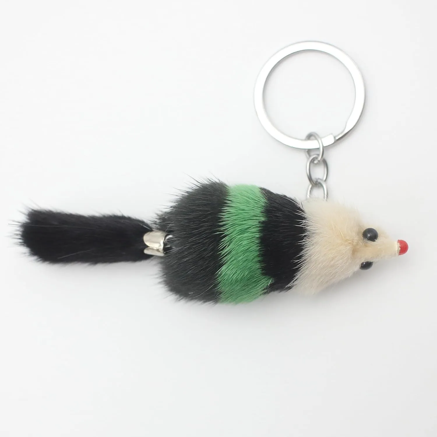 Fosrion Marten/Mink Fur Mouse Pendant Keychain - Adorable and Luxurious