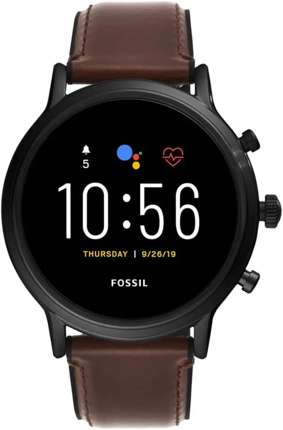 Fossil Gen 5 Carlyle Stainless Steel Touchscreen Smartwatch with Speaker, Heart Rate, GPS, Contactless Payments, and Smartphone Notifications