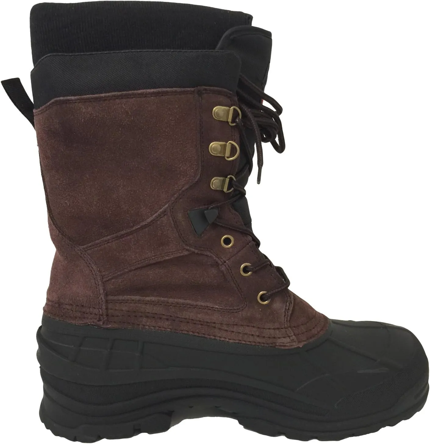 G108SC Men's Winter Boots Hiking 10" Leather Waterproof Thermolite Insulated Cold Weather Warm Snow Shoe, Brown