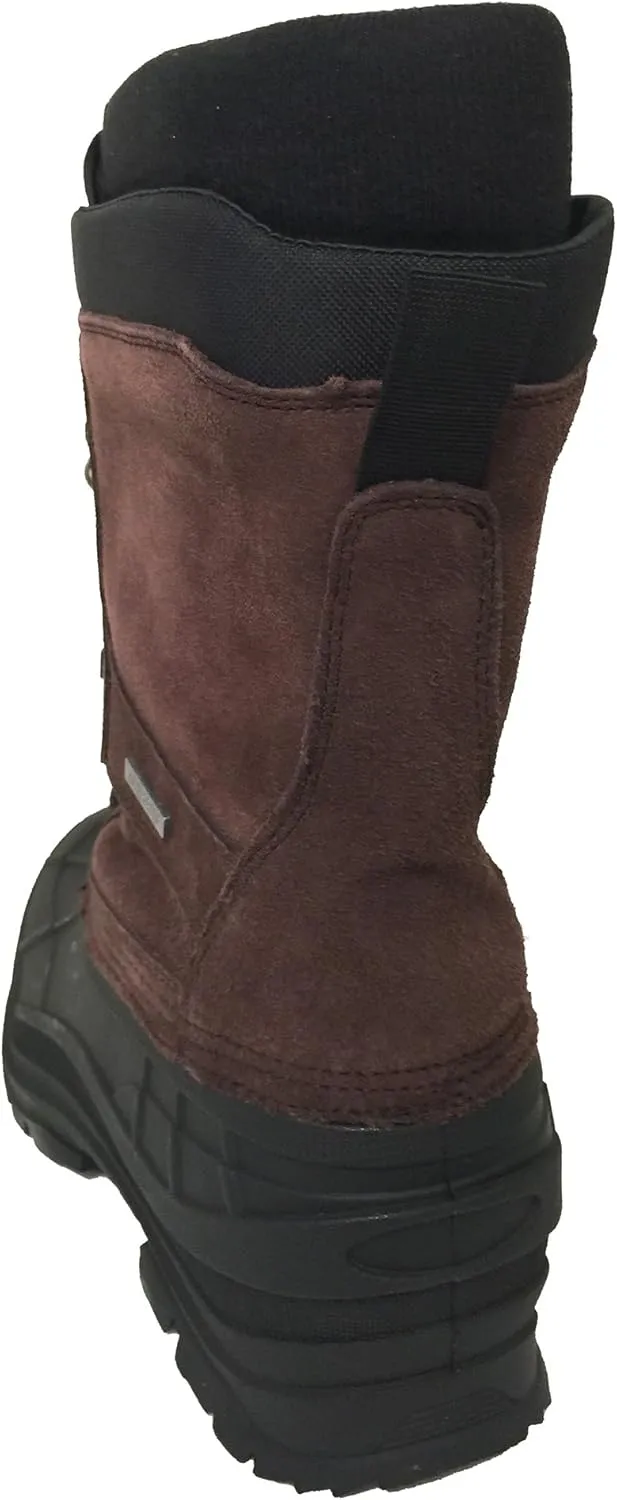 G108SC Men's Winter Boots Hiking 10" Leather Waterproof Thermolite Insulated Cold Weather Warm Snow Shoe, Brown