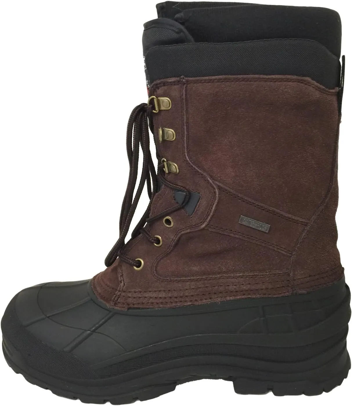 G108SC Men's Winter Boots Hiking 10" Leather Waterproof Thermolite Insulated Cold Weather Warm Snow Shoe, Brown