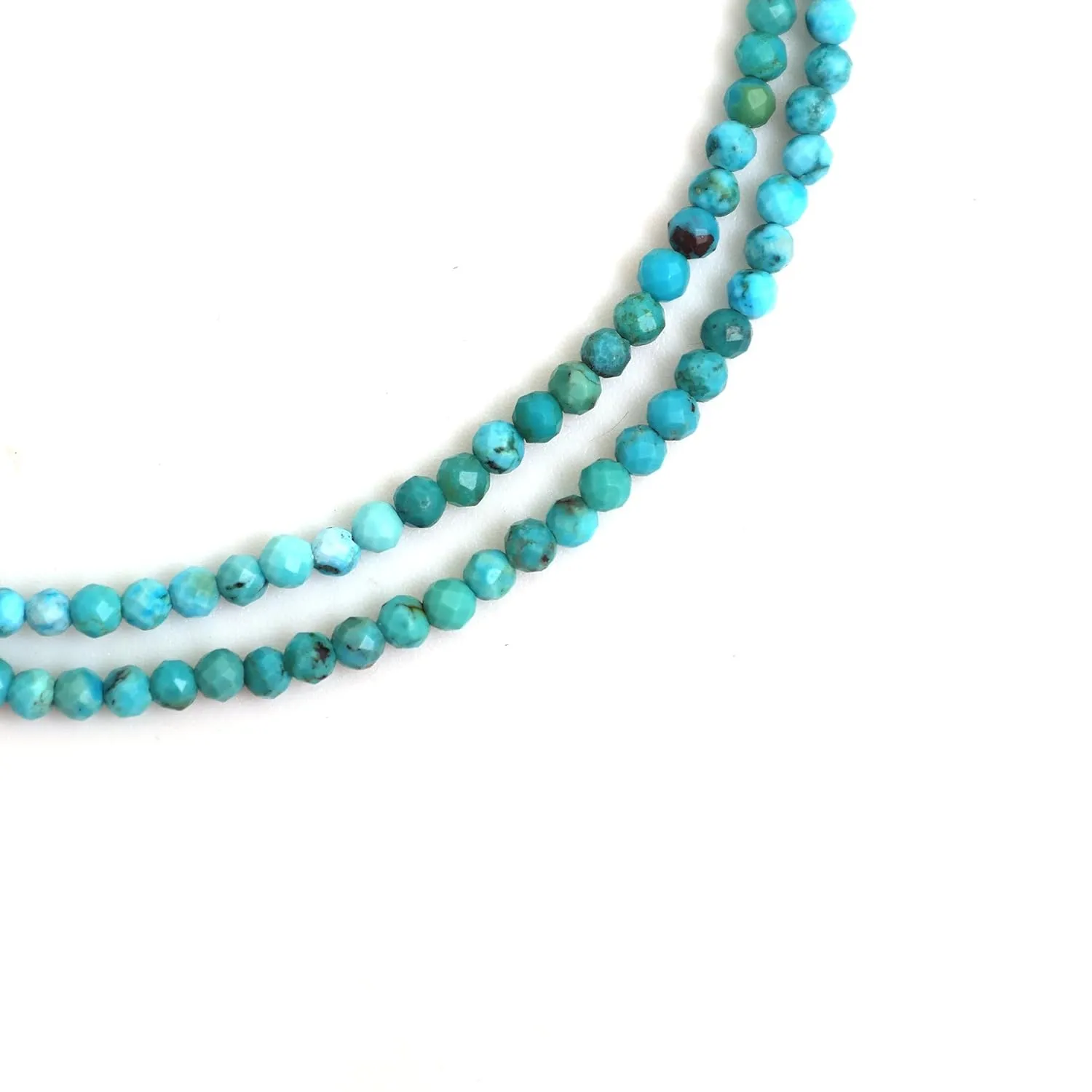 Gempires Turquoise Beaded Choker Necklace December Birthstone Gemstone Jewelry Hypoallergenic 18 Inch Silver Plated Unique Handmade Women Necklaces