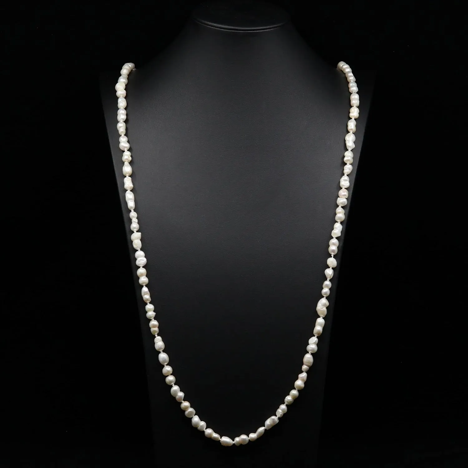 Genuine Freshwater Cultured Pearl Endless Necklace  Elegant 72", 60", 42" or 38" Strand in White, Black, Pink, or Lavender