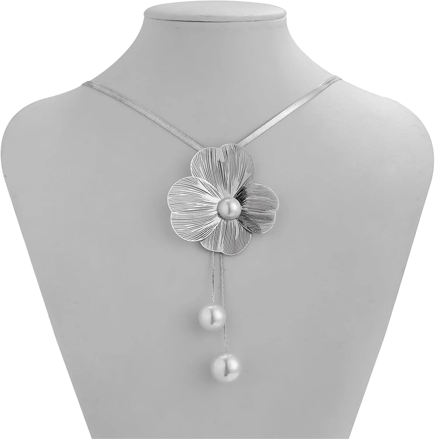 Ginkgo Biloba Leaf Tassel Earrings Necklace Set,Boho Y Pendant Necklaces Dainty Ginkgo Biloba Leaf Earring Floral Statement Necklace Large Plant Leaves Flower Choker Earrings Summer Jewelry for Women