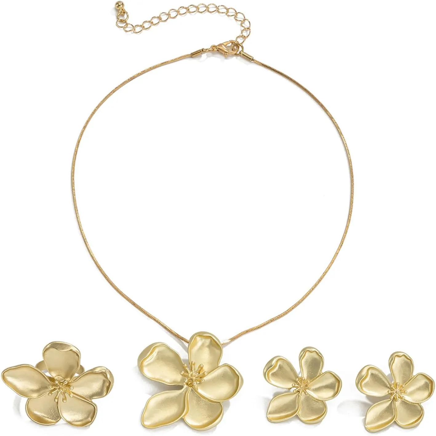 Ginkgo Biloba Leaf Tassel Earrings Necklace Set,Boho Y Pendant Necklaces Dainty Ginkgo Biloba Leaf Earring Floral Statement Necklace Large Plant Leaves Flower Choker Earrings Summer Jewelry for Women