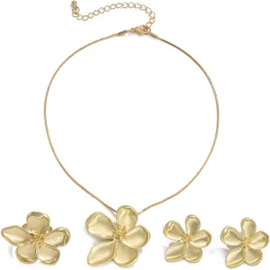 Ginkgo Biloba Leaf Tassel Earrings Necklace Set,Boho Y Pendant Necklaces Dainty Ginkgo Biloba Leaf Earring Floral Statement Necklace Large Plant Leaves Flower Choker Earrings Summer Jewelry for Women
