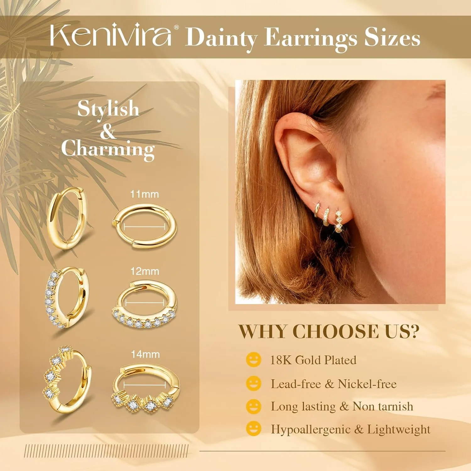 Gold Hoop Earrings for Women Trendy14K Gold Plated Chunky Huggie Earrings DanglingCZ U Shape Paperclip Earrings Jewelry Gifts for Women Hypoallergenic