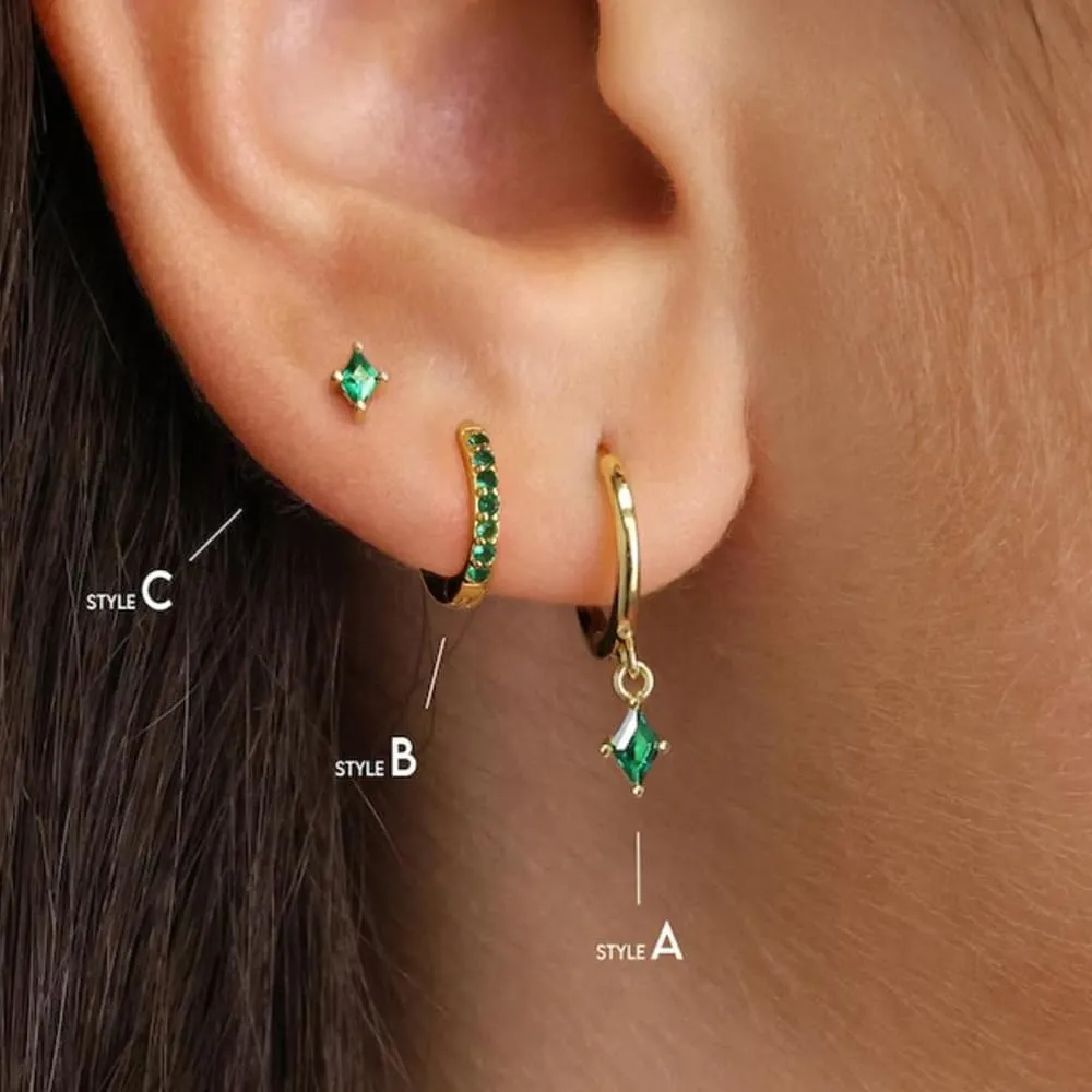 Gold Huggie Hoop Earrings Set, Small Hoop Earrings Stack Women Girls Cartilage Piercing Jewelry Gift