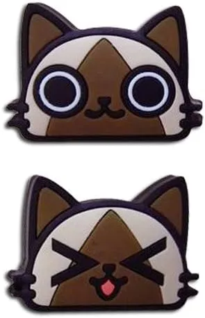 Great Eastern Entertainment Monster Hunter PVC Pin Set Airou Faces, 2", Multicolor
