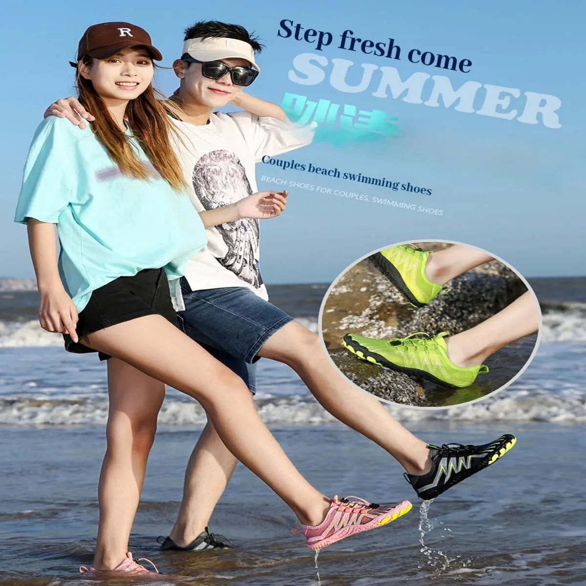 Grounded Footwear for Women Men Neuropathy- Grounded Barefoot Shoes for Women Men Waterproof, Non-Slip Footwear with Wide Toe Box,for Hiking, Outdoor, Water Activities