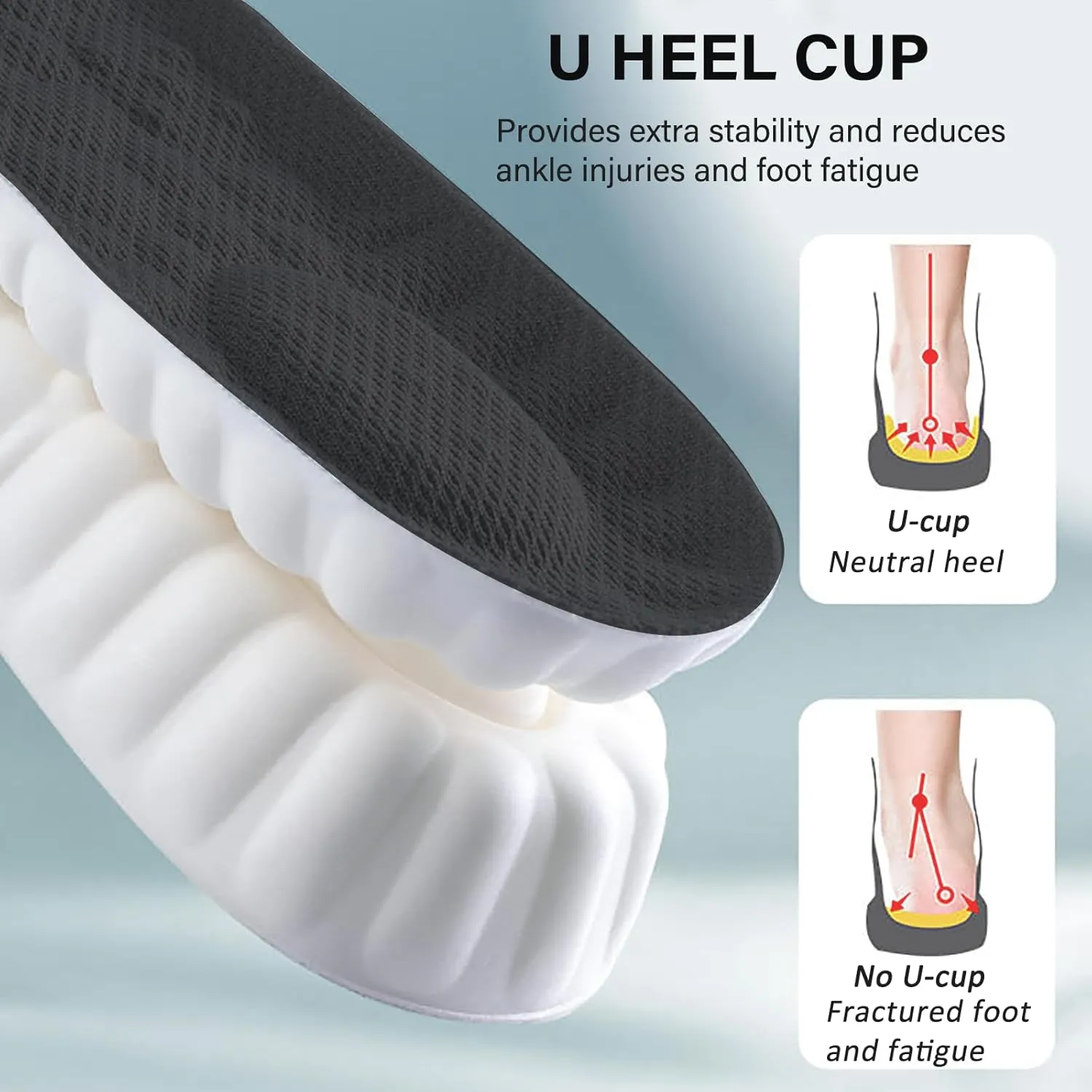 Height Increase Memory Foam Insoles for Men & Women - Taller Heel Lift Shoe Inserts with Breathable Cushioned Comfort for Sports Shoes, Work Boots | Trim to Fit (Black 3.5cm, 9-11.5 US Men)