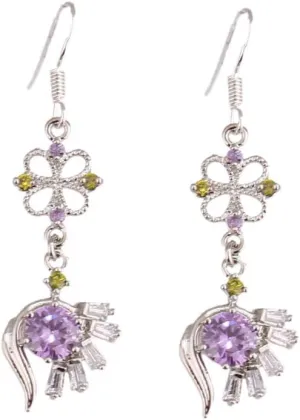 High-grade 925 Sterling Silver Cubic Zirconia Drop Earrings Elegant Bridal Jewelry Gift
