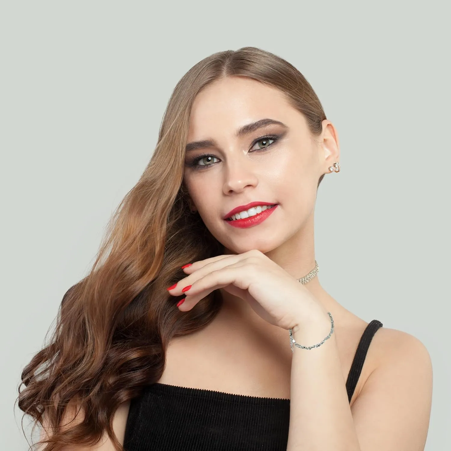 Italian-Made, Solid 925 Sterling Silver Rope Chain Necklace and Bracelet Set for Women  Luxurious Gift Box Included