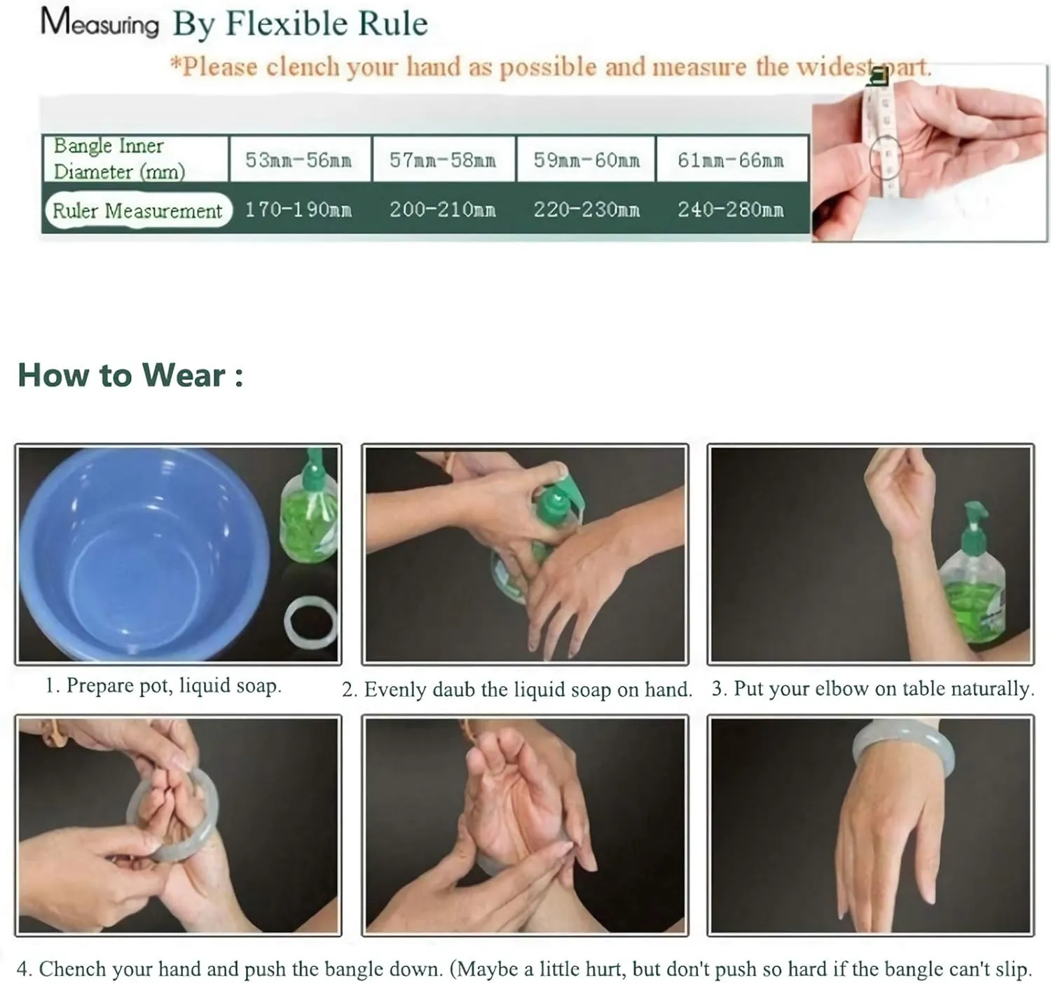 Jade Bracelet for Women, 100% Natural Green Jade, Good Luck Genuine Grade A Round Jade Bangles with Jewelry Box and Certificate, Inner 2.12-2.52''/54-64mm