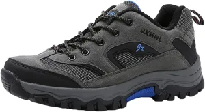JiuQing Men's Hiking Shoes Casual Trail Running Shoes Waterproof Low Rise Backpacking Camping Trekking Shoes