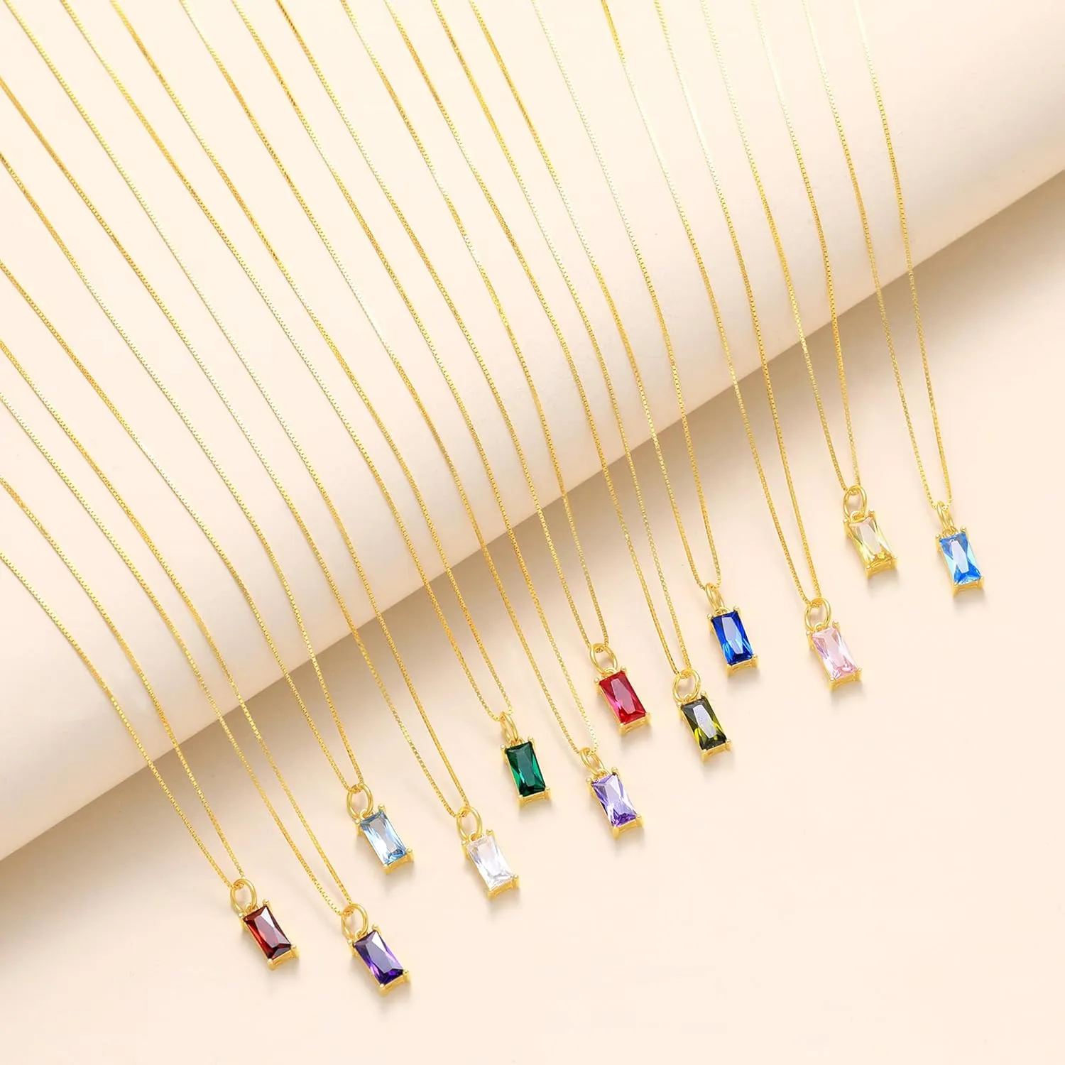 JSJOY S925 Birthstone Necklaces for Women Dainty Gold Emerald Green Necklace Sterling Silver Birthday Gifts for Teens Cubic Zirconia Diamond Necklaces Mothers Day Gifts