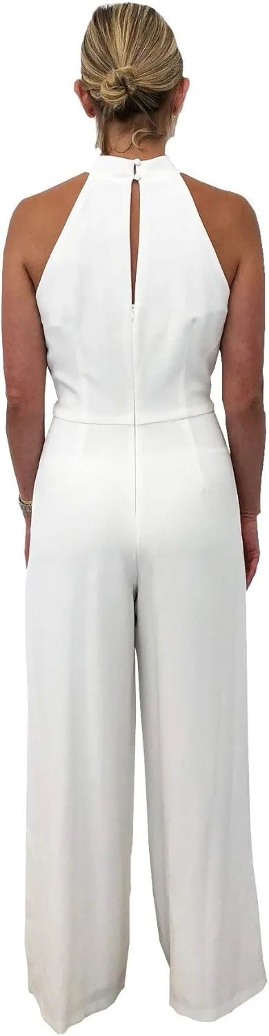Julia Jordan Women's Sleeveless Knot Neck Wide Leg Jumpsuit, Elegant and Dress