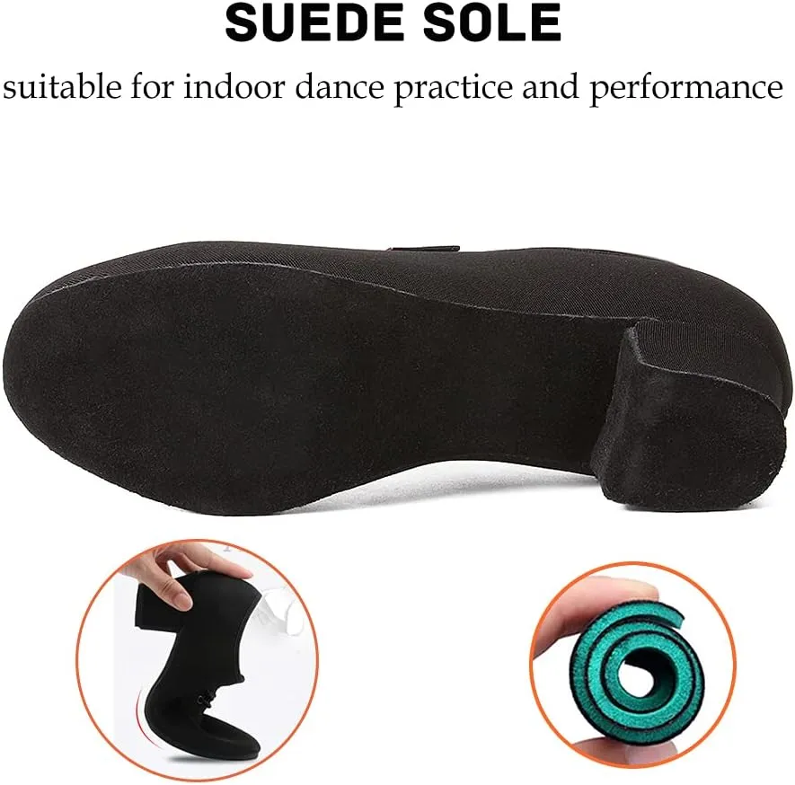 JUODVMP Men & Women Ballroom Dance Shoes Lace-up Latin Modern Salsa Dance Practice Teaching Performance Model 601