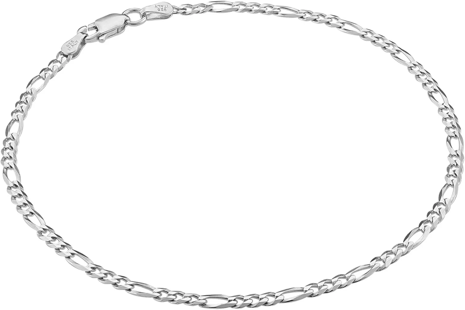KISPER Solid 925 Sterling Silver Ankle Bracelets for Women, Waterproof Tarnish Resistant Anklets, Curb/Rope/Figaro/Mariner Chain, 9, 10, 11 Inch