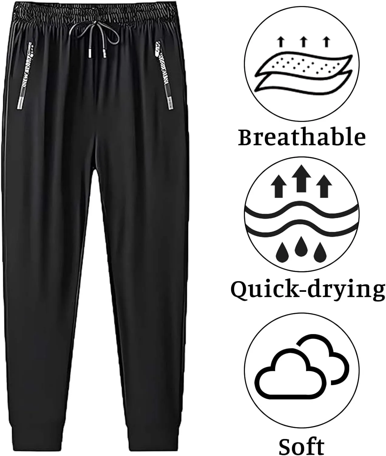 Kubbon Beeswan Pants for Women Casual Stretch Active Quick Drying Pants Plus Size Breathable Pant Drawstring Pant with Pocket