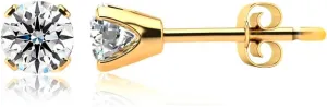Lab Grown Diamond Stud Earrings in White & Yellow Gold  Available in All Carat Weights, Eco-Friendly, Conflict-Free, Sustainable Diamond Jewelry for