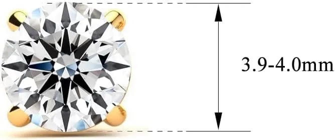 Lab Grown Diamond Stud Earrings in White & Yellow Gold  Available in All Carat Weights, Eco-Friendly, Conflict-Free, Sustainable Diamond Jewelry for