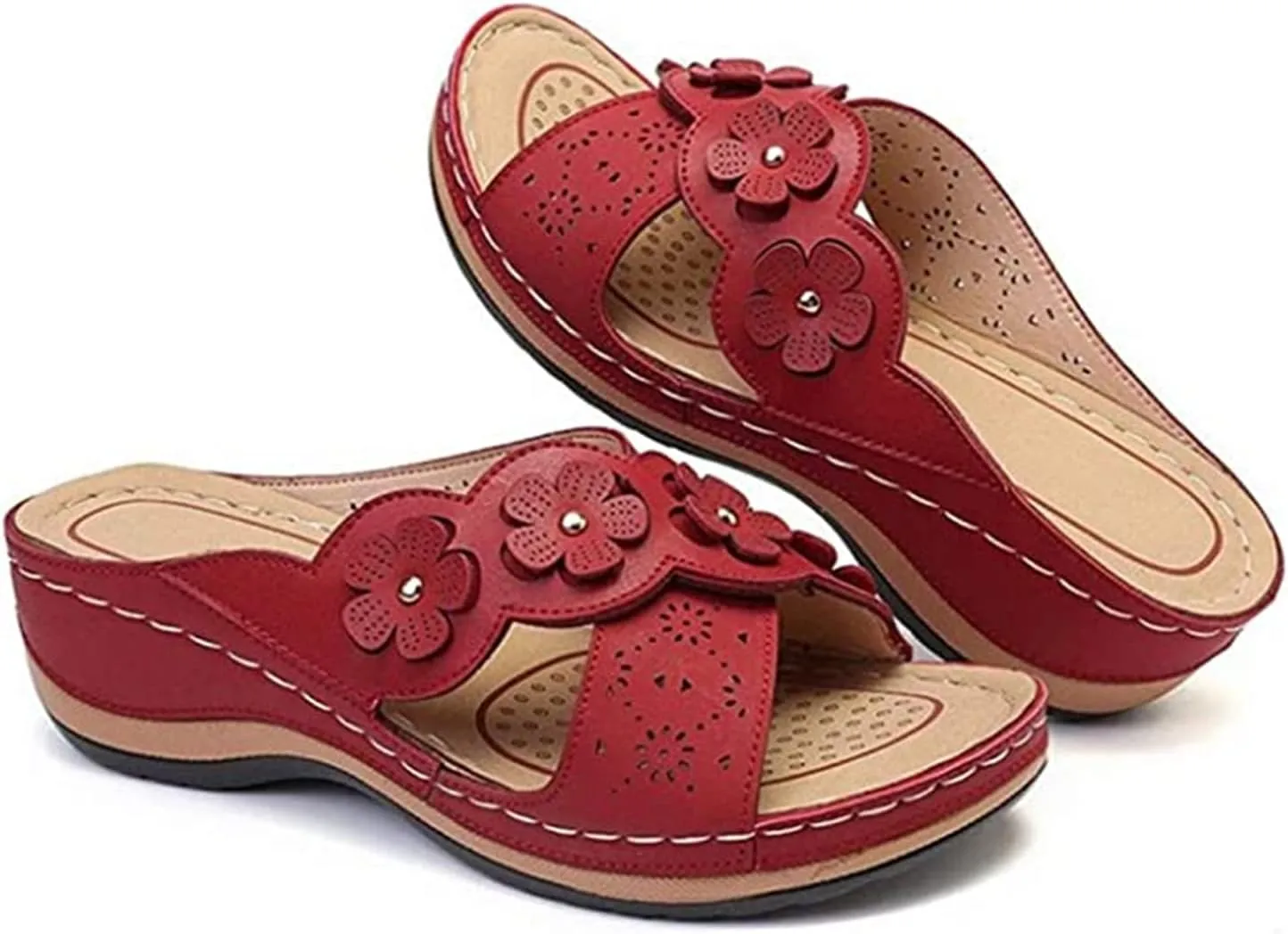 Ladmiple Orthopedic Sandals For Women Elegant Arch Support Flip Flops Dressy Summer Comfortable Walking Orthotic Slides
