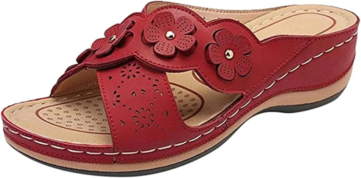 Ladmiple Orthopedic Sandals For Women Elegant Arch Support Flip Flops Dressy Summer Comfortable Walking Orthotic Slides