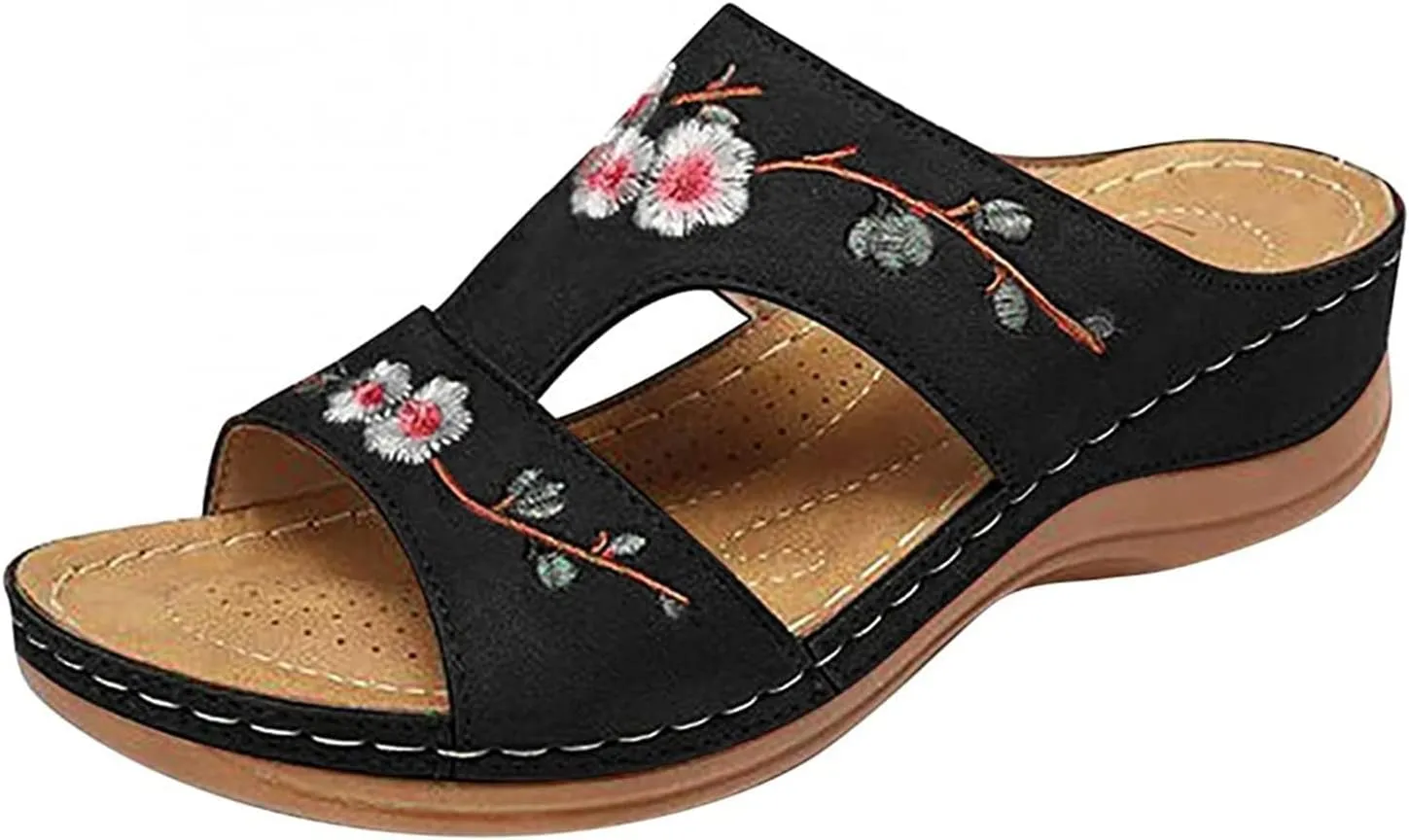 Ladmiple Orthopedic Sandals For Women Elegant Arch Support Slides Slippers Comfort Dressy Summer Orthotic Flip Flops