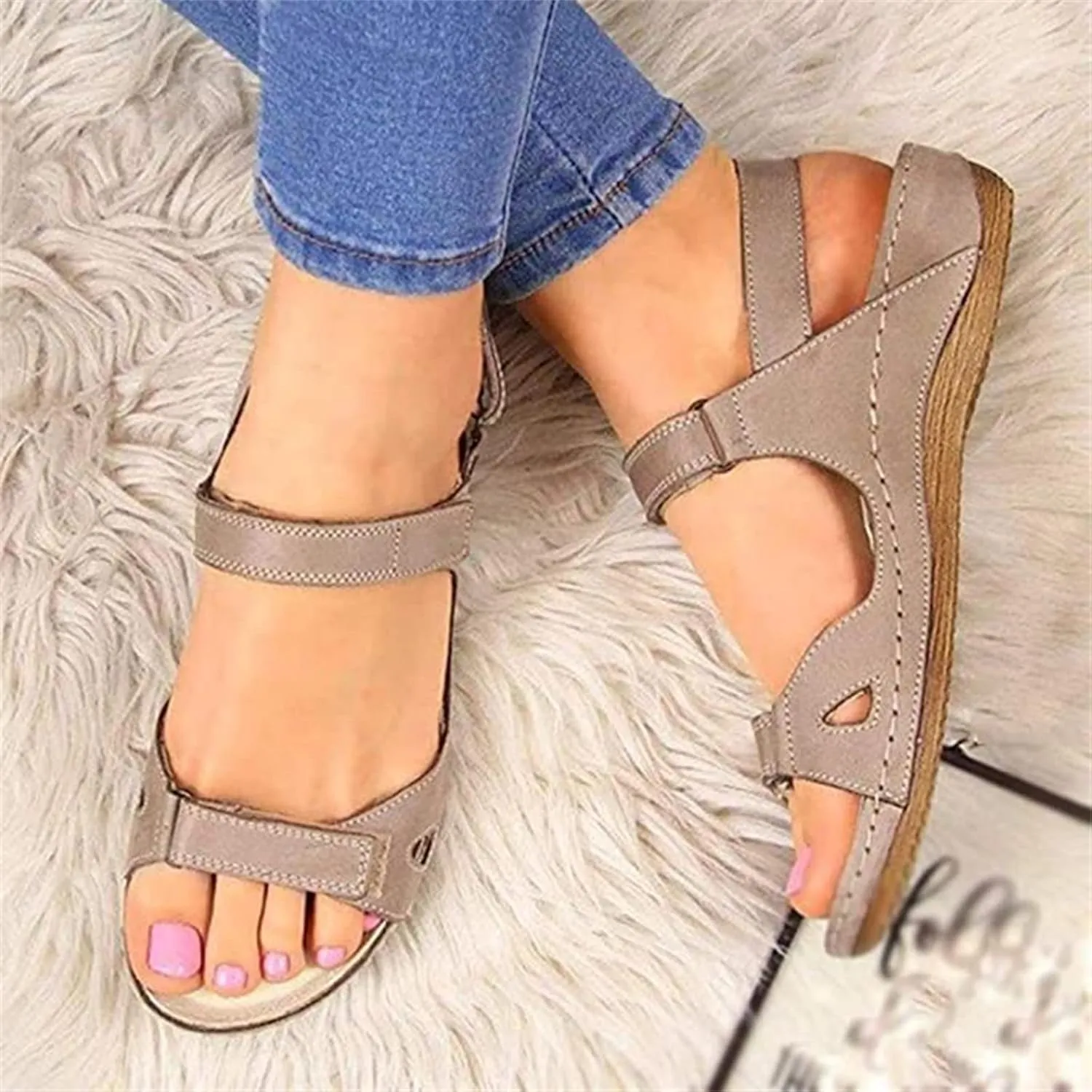 Ladmiple Orthotic Sandals For Women Plantar Fasciitis Comfort Walking Arch Support Slides Dressy Summer Orthopedic Flip Flops
