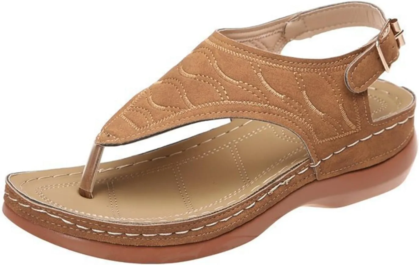 Ladmiple Orthotic Sandals For Women Wide Width Comfortable Orthopedic Slides Dressy Summer Flip Flops with Arch Support