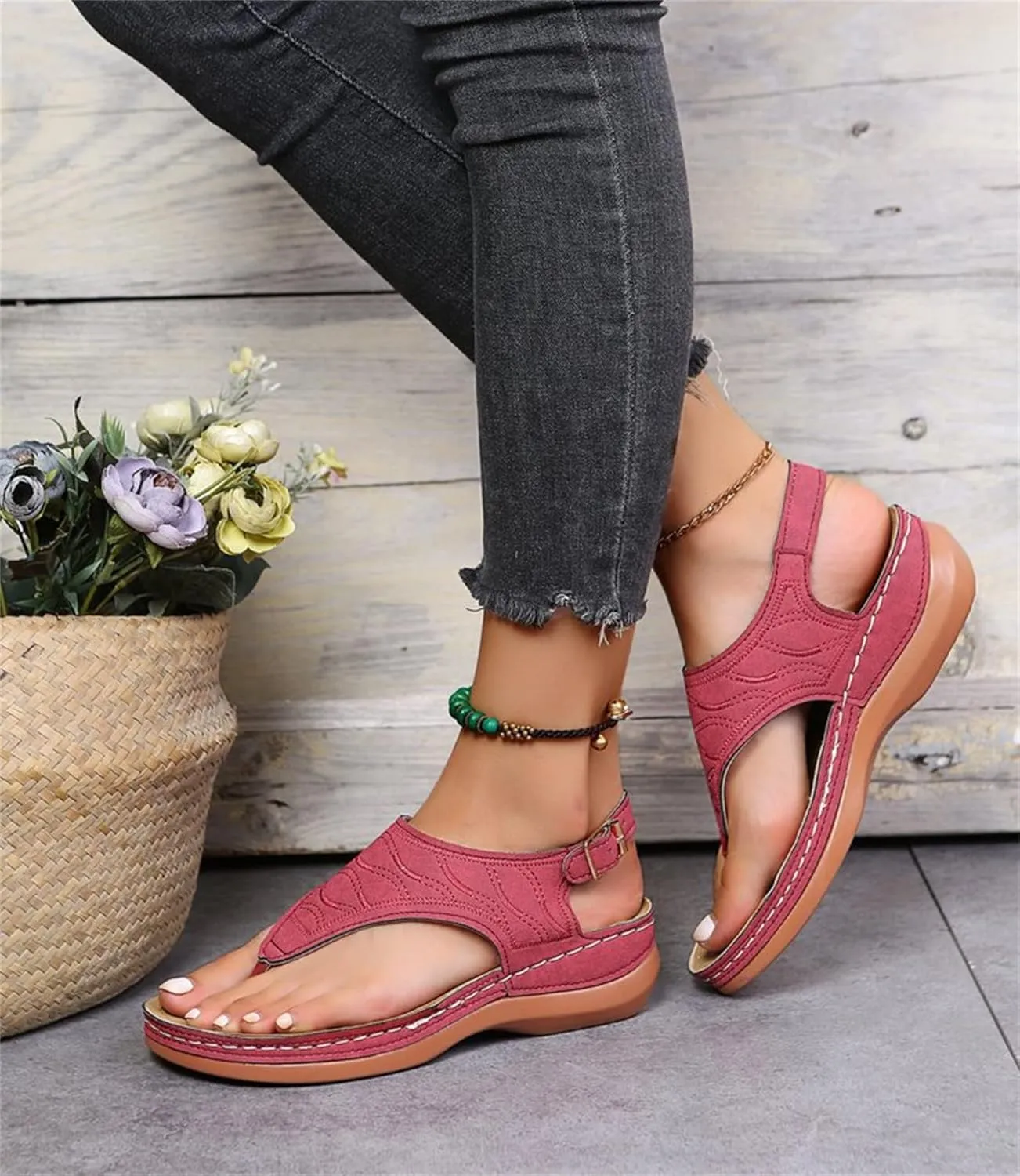 Ladmiple Orthotic Sandals For Women With Arch Support Orthopedic Flip Flops Soft Dressy Summer Beach Shoes Comfortable Slides