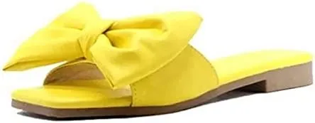Ladmiple Sandals for Women Dressy Summer,Women's Cute Bow Knot Beach Flip Flops Flats Comfy Casual Platform Shoes Sandal