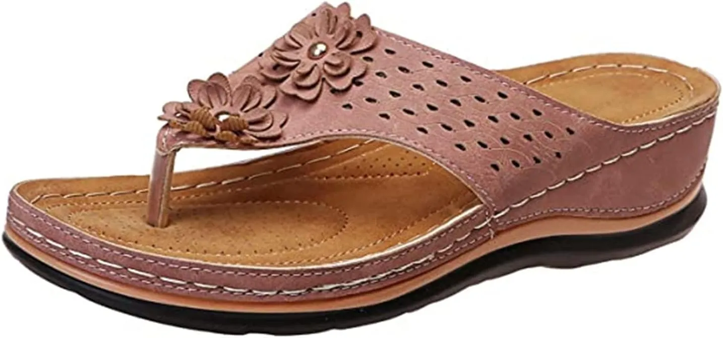 Ladmiple Sandals Women Comfortable Walking Arch Support Orthopedic Slides Slippers Dressy Summer Orthotic Flip Flops