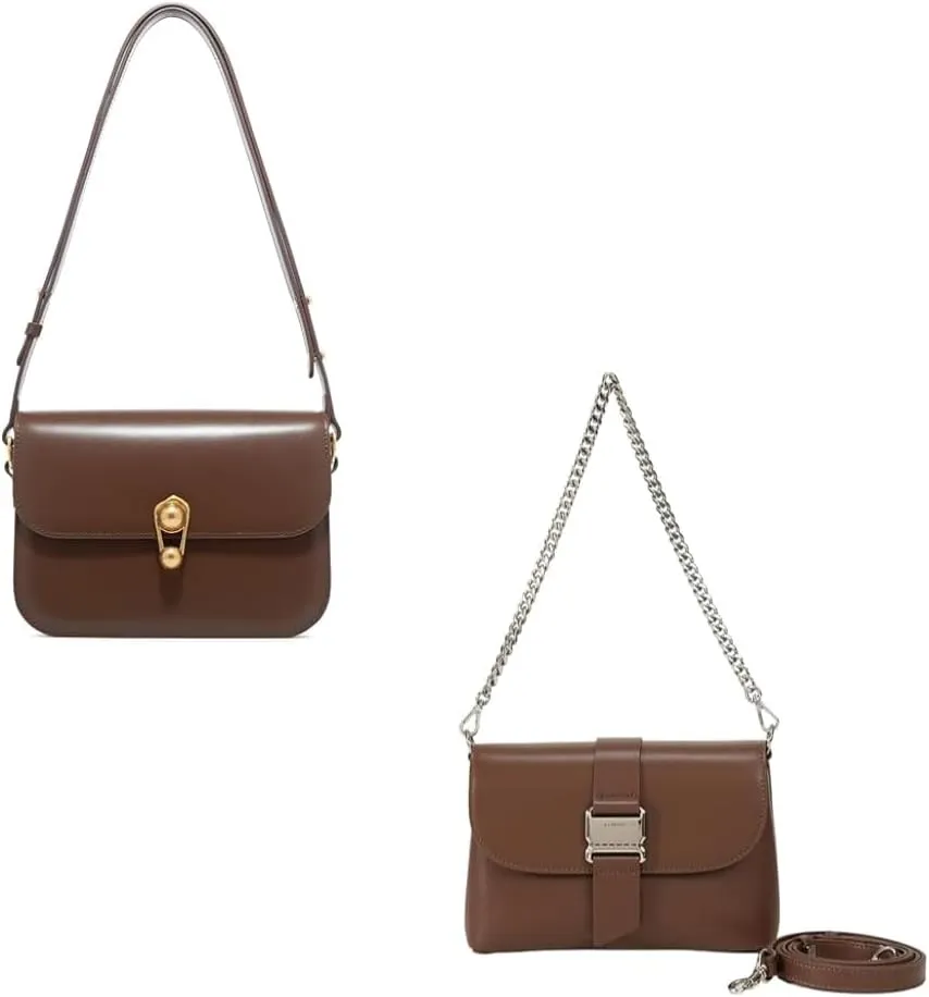 LA'FESTIN Leather Purse Small Bags For Women: Black Shoulder Handbags Crossbody Bag - Satchel Bags Designer Handbags