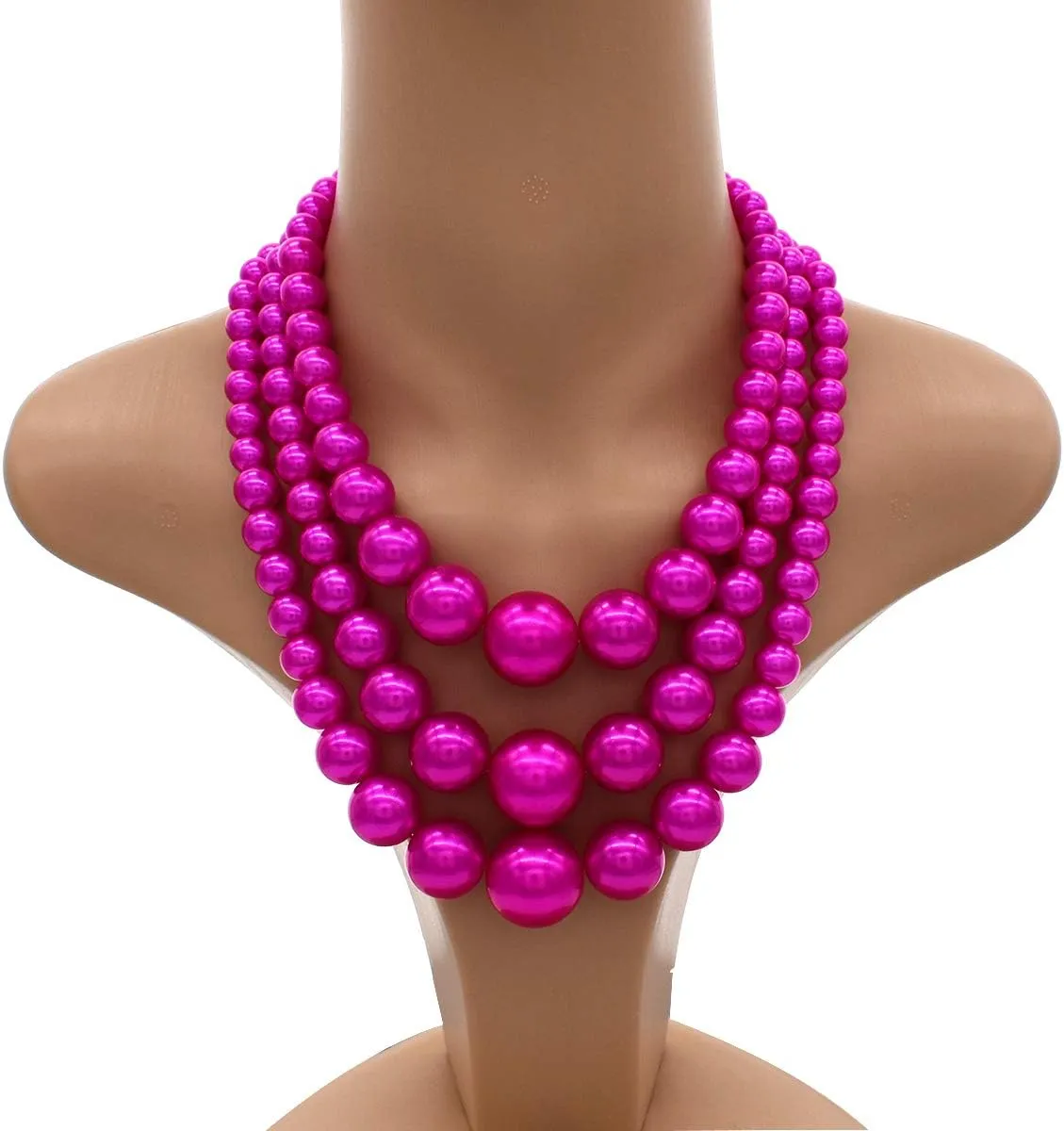Layered Faux Pearl Necklace Set for Women Matching Earrings and Braclet with a Touch of Glamour Luxurious Shine Affordable Price-Perfect for any Occassion