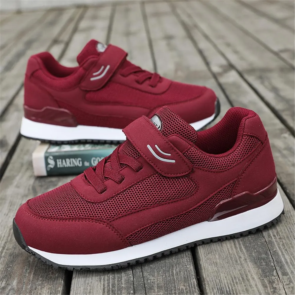LEADER SHOW Women's Comfort Walking Shoes Casual Safety Non-Slip Elderly Hook-and-Loop Sneakers