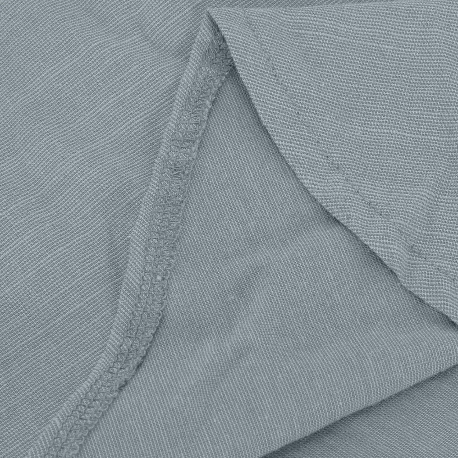 Linen Dresses for Women 2025 Casual Spring Loose Fit Lapel Shirt Dress Fashion Solid Color Button Pleated Dress