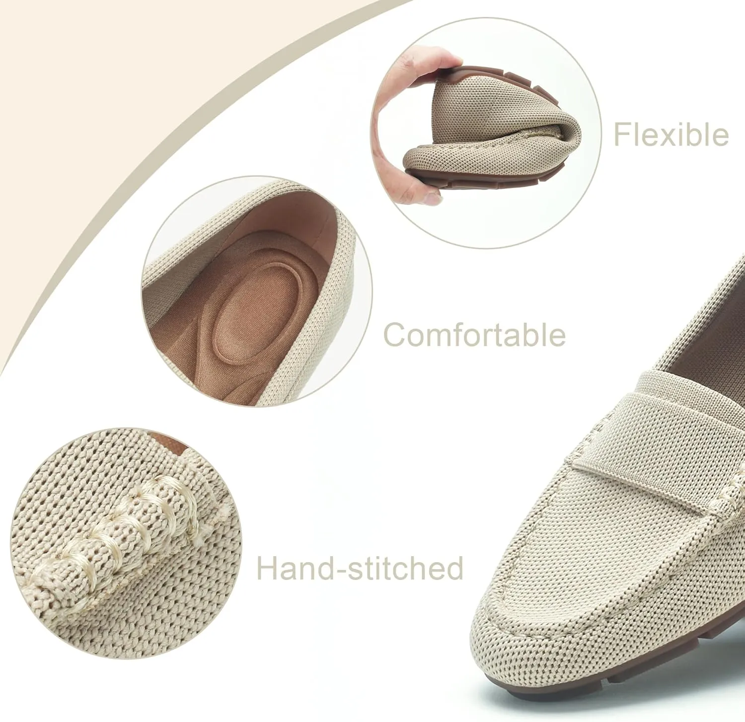 Loafers for Women Comfortable Breathable ShoeCasual Slip On Womens Driving Flats Shoes