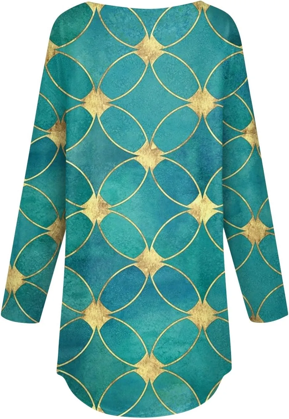Long Sleeve Shirts for Women Crewneck Basic Tunics Tops Casual Comfy Printed Blouse Fashion Spring 2025