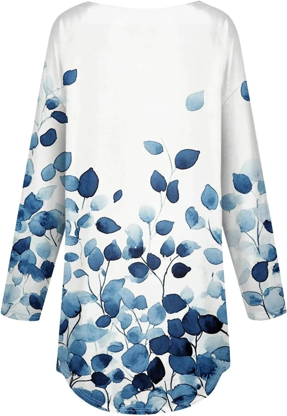 Long Sleeve Shirts for Women Crewneck Basic Tunics Tops Casual Comfy Printed Blouse Fashion Spring 2025