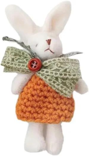 Lovely Bunny Rabbit Brooch Sweater Accessories Cute Doll Brooches Sweet Statement Lapel Clothing Hat Backpack Decoration for Granddaughter Niece Sister Gifts Birthday Xmas Easter Ornament