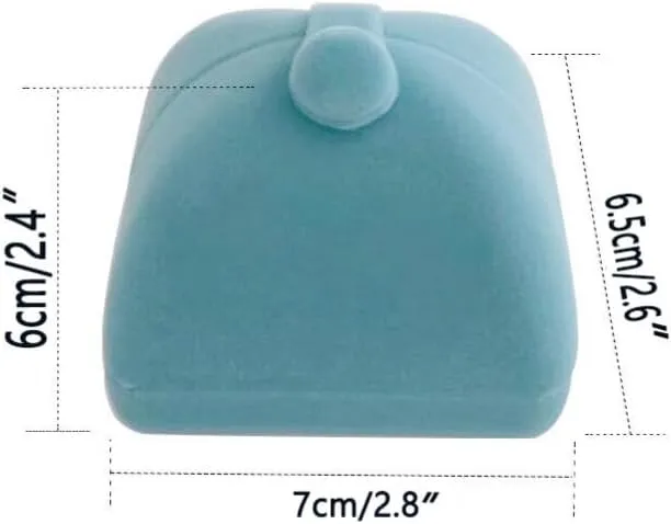 Luxurious Unique Aqua Velvet Jewelry Packaging Case for Earrings Pendant Case Premium Grade Special Design Double Function (jewelry not included)