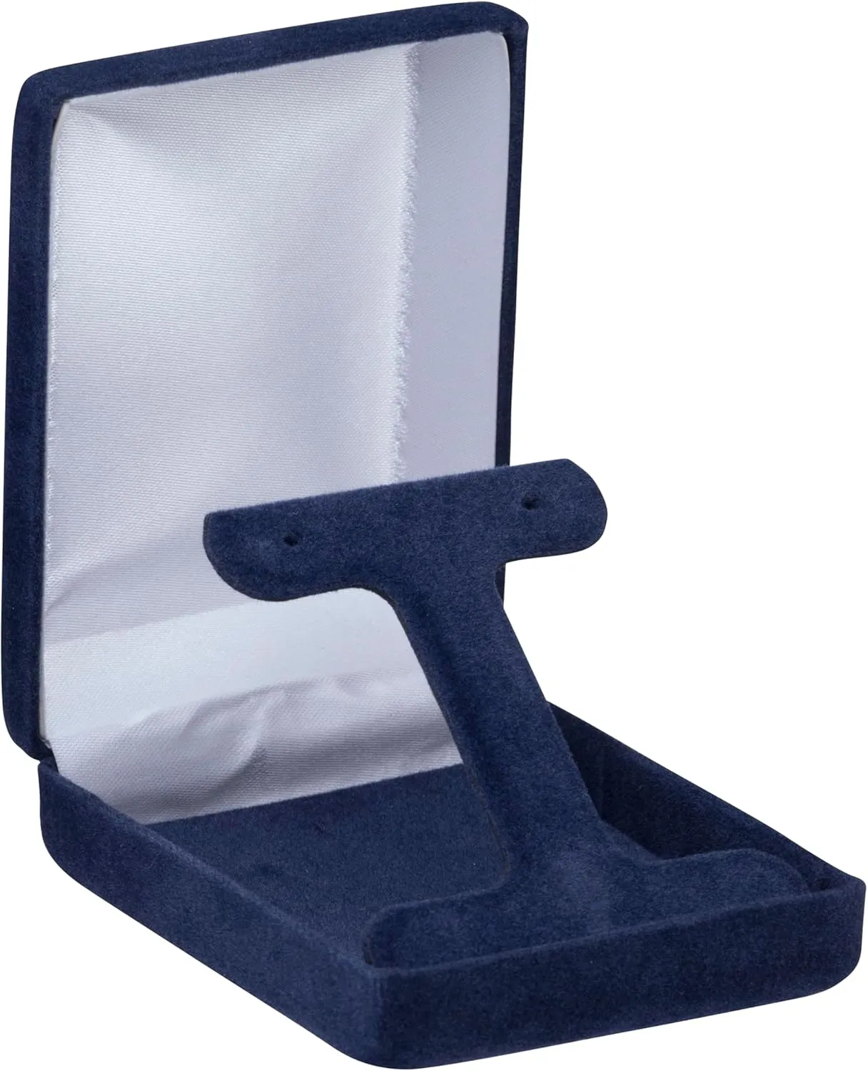 Luxury Rounded-Top Velvet T-Style Long Earring Box for Women & Girls  Jewelry Gift Box Ideal for Long Hanging Earrings & Hoops  Earring Case with Velour Interior &Satin Inner Top