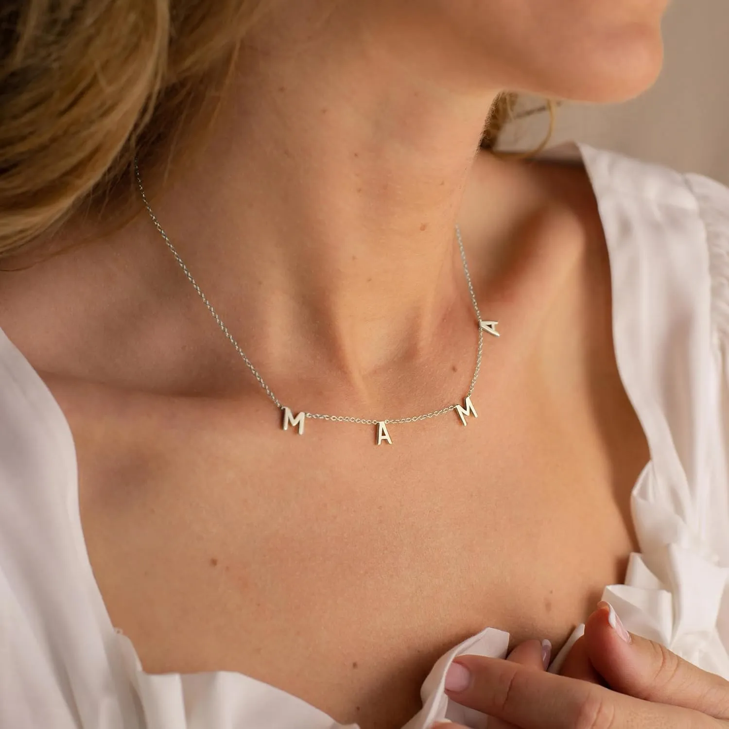 Mama Necklaces for Women, Mother's Day Gifts for Mom, 14K Gold Plated Dainty Necklace Non Tarnish Jewelry, Gifts for New Mom
