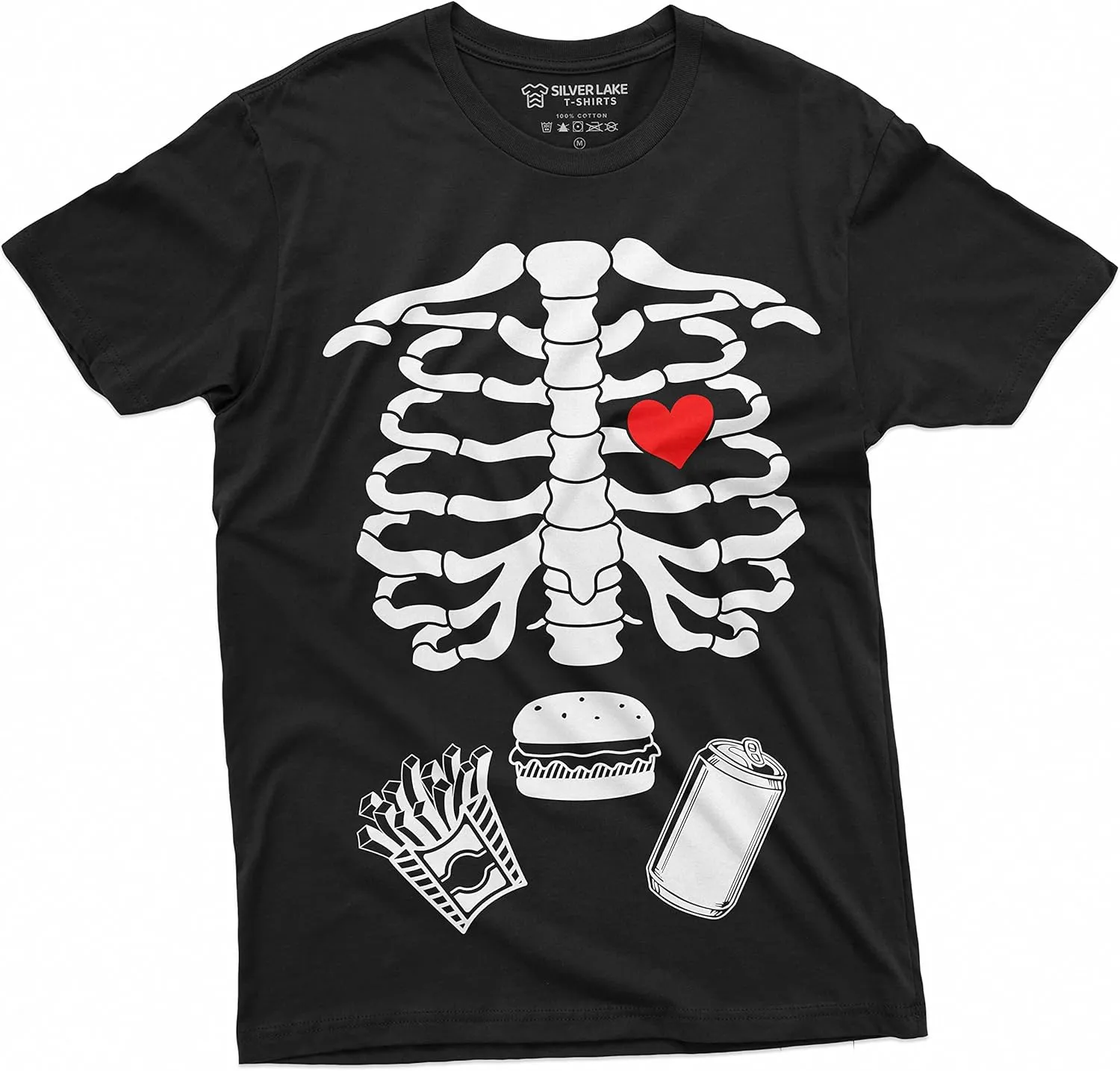 Maternity Halloween Skeleton T-Shirts Couple X-ray Baby Pregnancy Tee Mens Burger Food Funny Tshirts